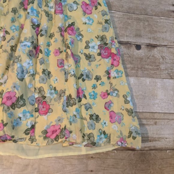 Vintage Cottage Core Yellow Floral Dress - Picture 8 of 16